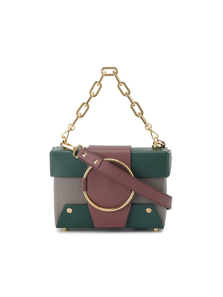 Yuzefi Mini Tri Colour Leather Asher Box Bag - Multicolour