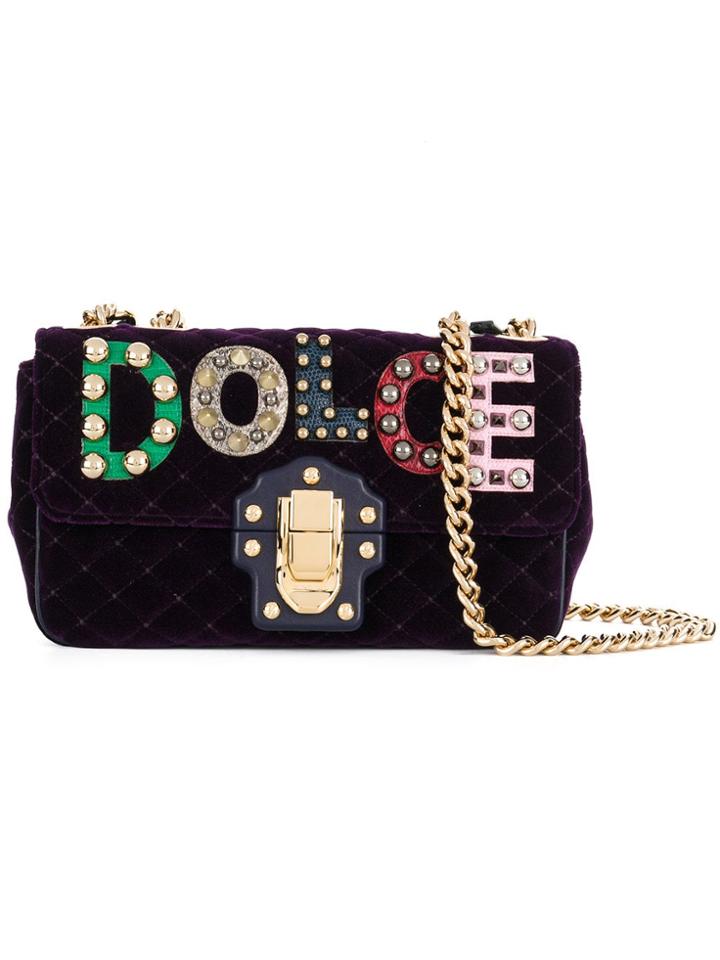 Dolce & Gabbana Lucia Quilted Shoulder Bag - Purple