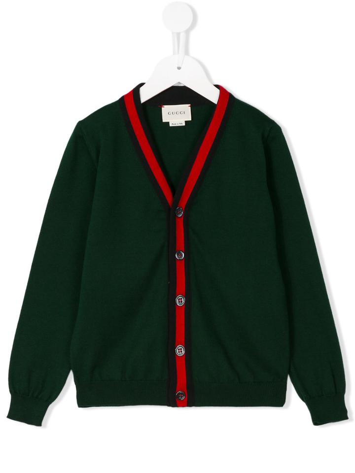 Gucci Kids V-neck Cardigan, Boy's, Size: 12 Yrs, Blue