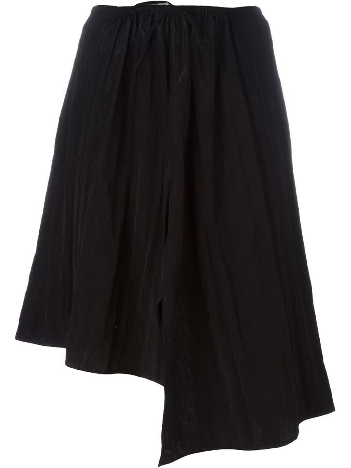 Christian Wijnants Saul Asymmetric Draped Skirt, Women's, Size: 42, Black, Polyamide/viscose