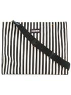Marni Voile Striped Shopper Tote - Black