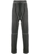 Tom Rebl Dropped Crotch Tracksuit Bottoms - Grey