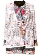 Etro Bouclé Patchwork Coat, Women's, Size: 44, Cotton/linen/flax/acrylic/wool