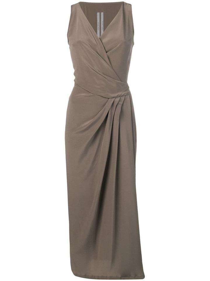 Rick Owens Wrap Maxi Dress - Brown