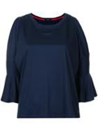 Loveless - Cold Shoulder T-shirt - Women - Cupro/tencel - 36, Blue, Cupro/tencel