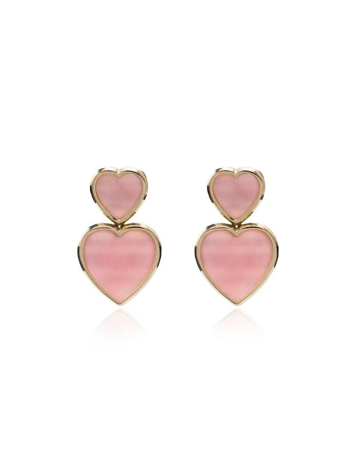 Retrouvai Heart Earrings - Pink
