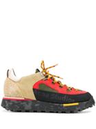 Acne Studios Multi-texture Sneakers - Red