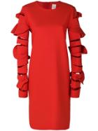 Maison Rabih Kayrouz Stylized Suspended Sleeves Dress - Red