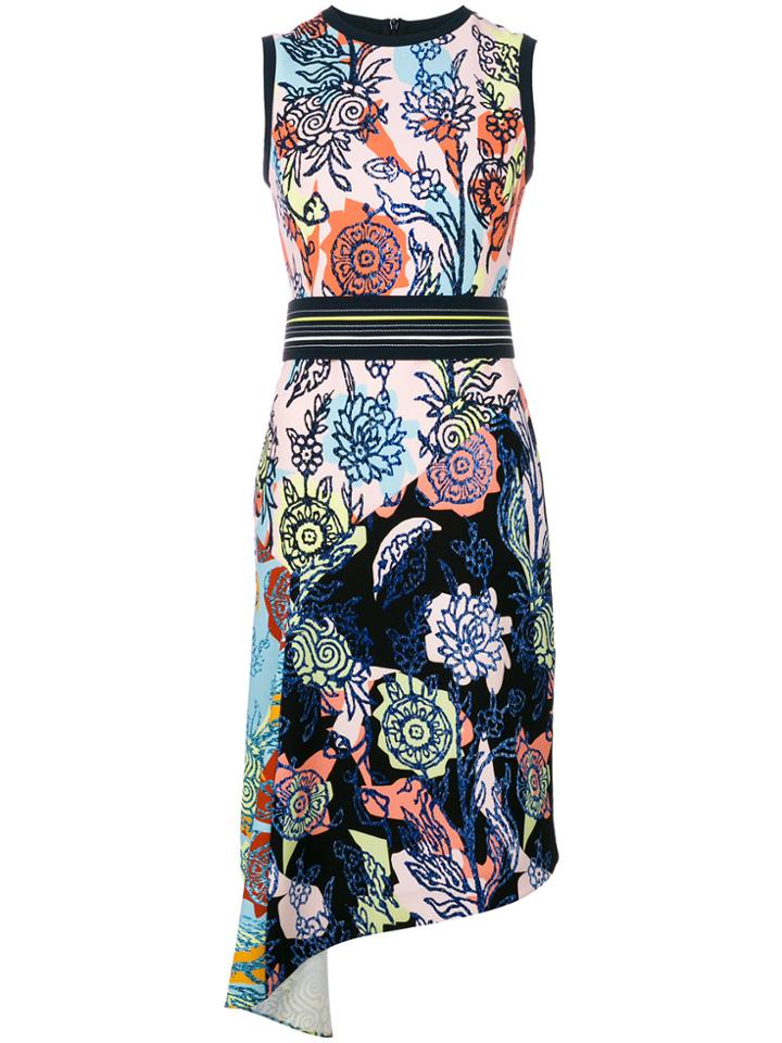 Peter Pilotto Asymmetric Pencil Dress - Multicolour