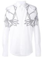Les Hommes - Geometric Print Shirt - Men - Cotton/spandex/elastane - 48, White, Cotton/spandex/elastane