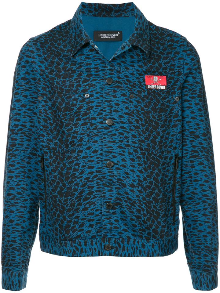 Undercover Printed Denim Jacket - Blue