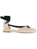 Manolo X Castaner Flat Canvas Espadrilles - Brown