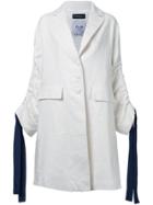 Rossella Jardini Drawstring Sleeve Coat - White