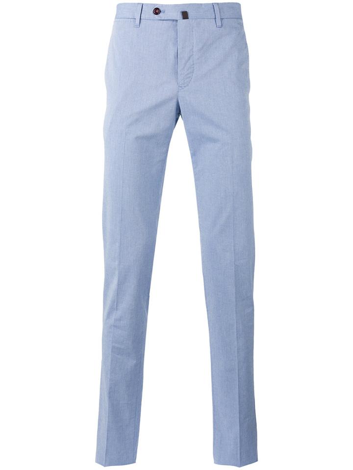 Pt01 Slim Fit Chino Trousers, Men's, Size: 56, Blue, Cotton/spandex/elastane