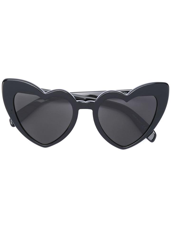Saint Laurent Eyewear Heart Frame Sunglasses - Black