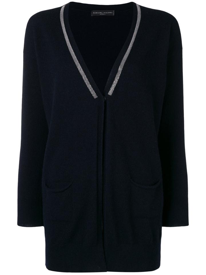 Fabiana Filippi Beaded Cardigan - Blue