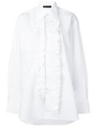 Versace Ruffled Button-up Shirt - White