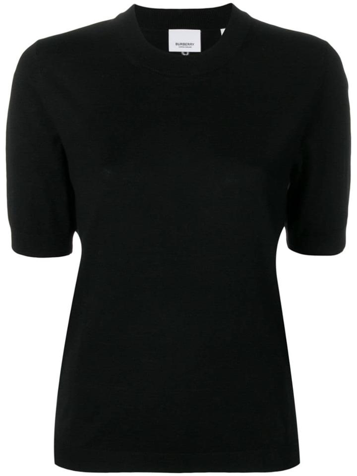 Burberry Rear Embroidered Logo Top - Black