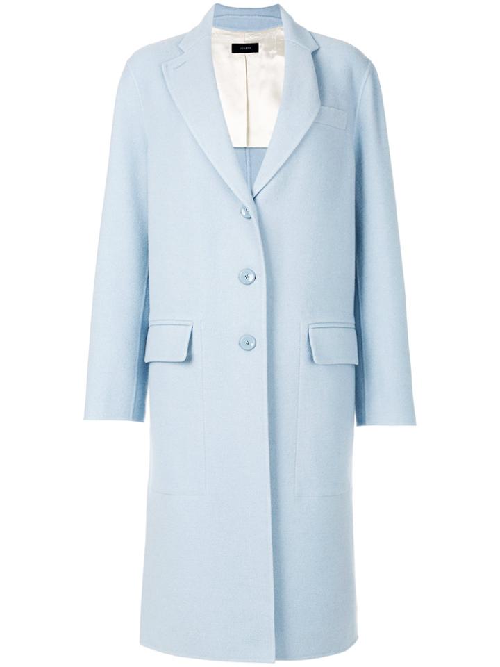 Joseph Classic Buttoned Coat - Blue