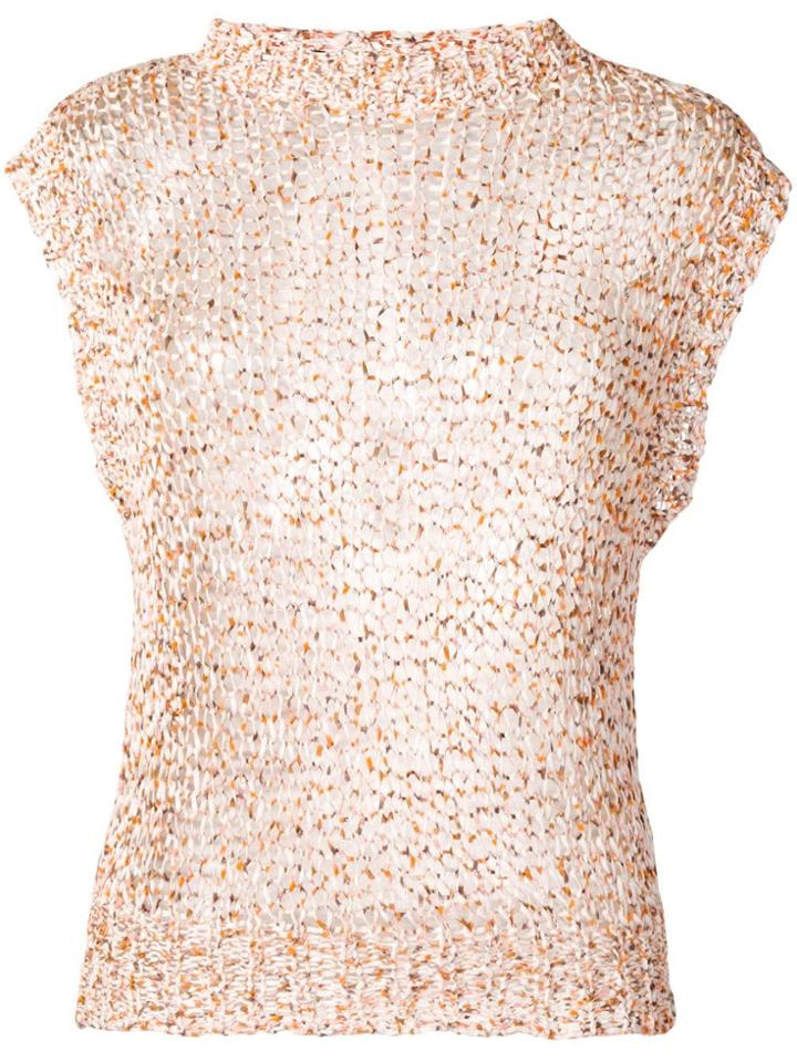 Roberto Collina Open Knit Tank Top - Orange