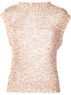 Roberto Collina Open Knit Tank Top - Orange