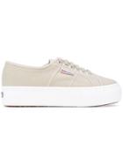 Superga Platform Lace-up Sneakers - Nude & Neutrals