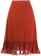 See By Chloé Embellished Hem Skirt - Orange