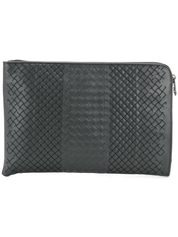 Bottega Veneta Intrecciato Clutch - Grey