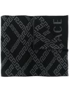 Versace Greek Key Pattern Scarf - Black