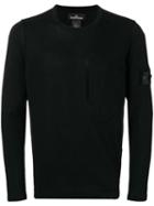 Stone Island Shadow Project Detachable Logo Patch Sweater - Black