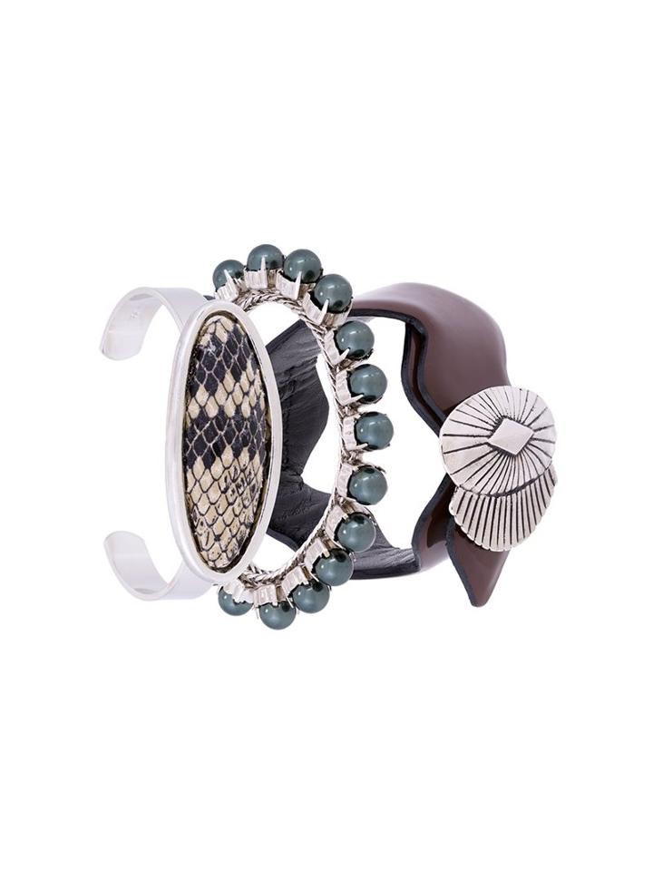 Toga Bangle Set, Women's, Brown
