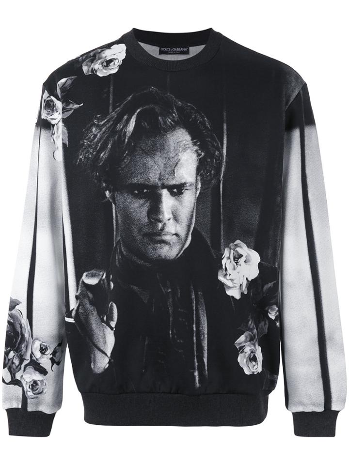 Dolce & Gabbana Printed Sweatshirt - Black