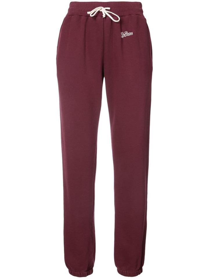 Re/done Logo Embroidered Track Trousers