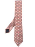 Ermenegildo Zegna Micro Flower Print Neck Tie - Orange