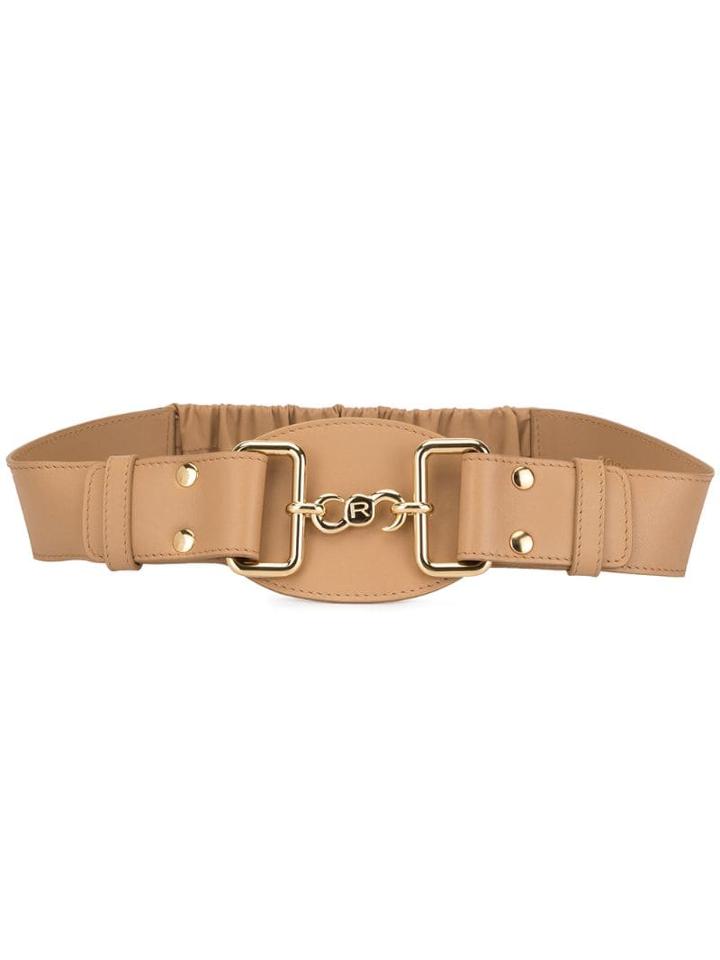 Rochas Elasticated Strap Belt - Brown