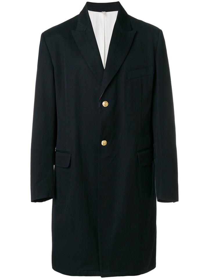 Kent & Curwen Single Breasted Coat - Blue