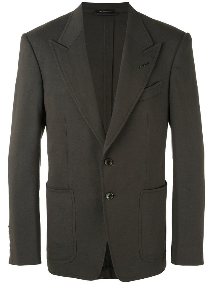 Tom Ford - Two-button Blazer - Men - Silk/spandex/elastane/cupro/viscose - 50, Grey, Silk/spandex/elastane/cupro/viscose