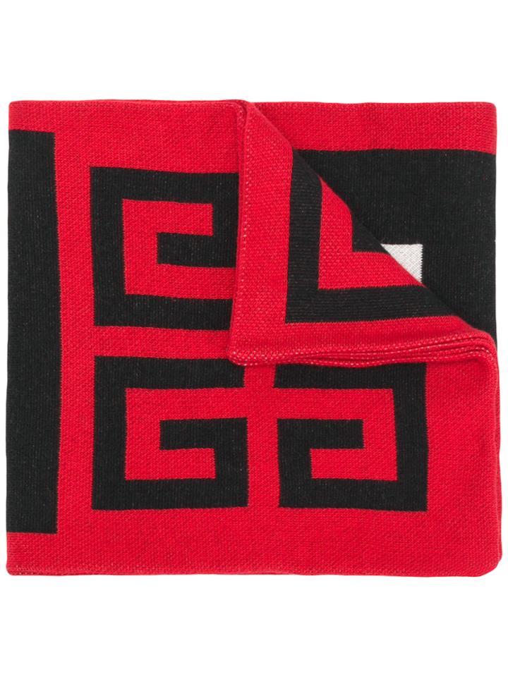 Givenchy Logo Embroidered Scarf