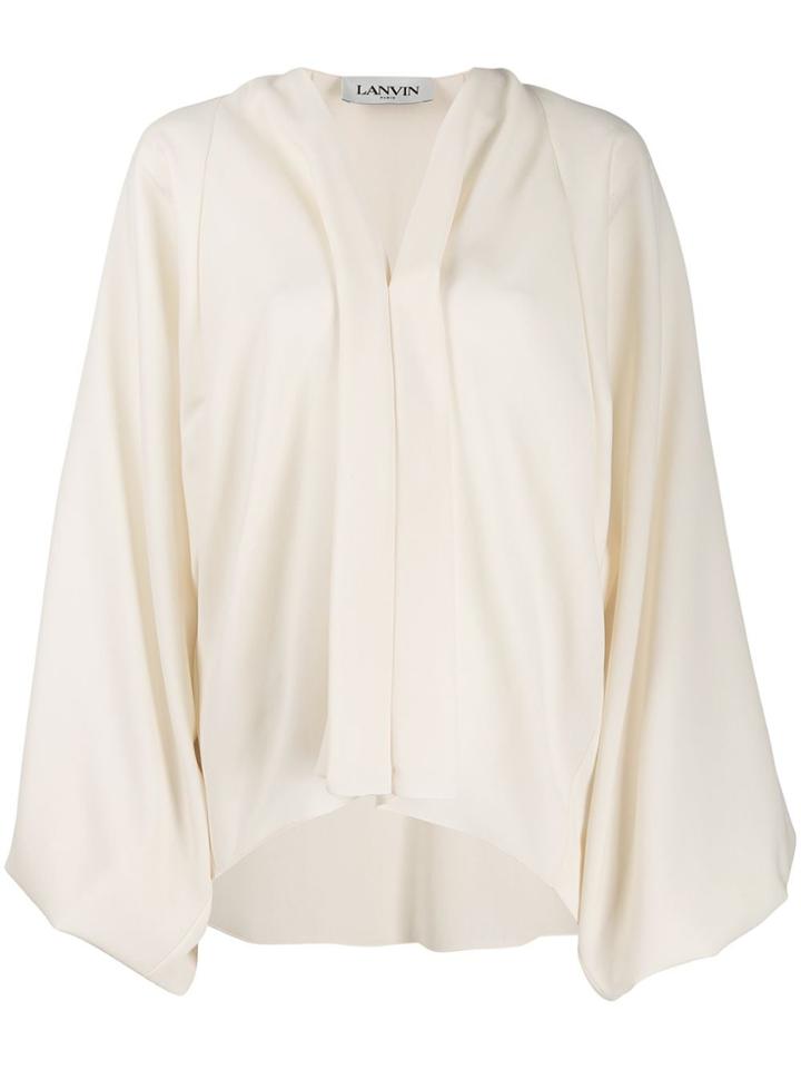 Lanvin Puff Sleeve Blouse - Neutrals