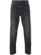 Msgm Side Stripe Jeans, Men's, Size: 46, Grey, Cotton