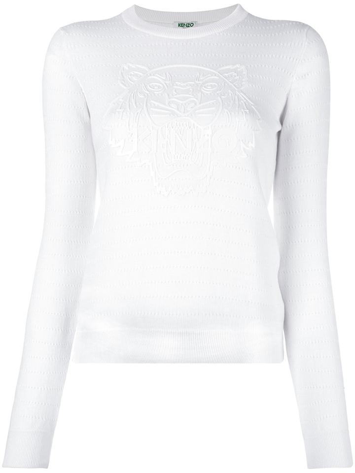 Kenzo Tiger Sweater, Women's, Size: Small, White, Cotton