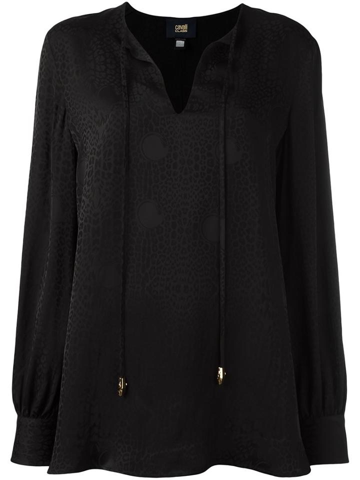 Cavalli Class - Animalier Print Blouse - Women - Viscose - 44, Black, Viscose
