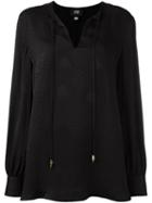 Cavalli Class - Animalier Print Blouse - Women - Viscose - 44, Black, Viscose