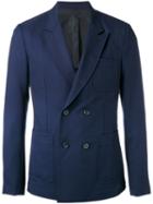Ami Alexandre Mattiussi Double-breasted Blazer, Men's, Size: 46, Blue, Cotton/acetate/wool