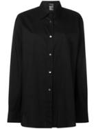 Ann Demeulemeester Oversized Plain Shirt - Black