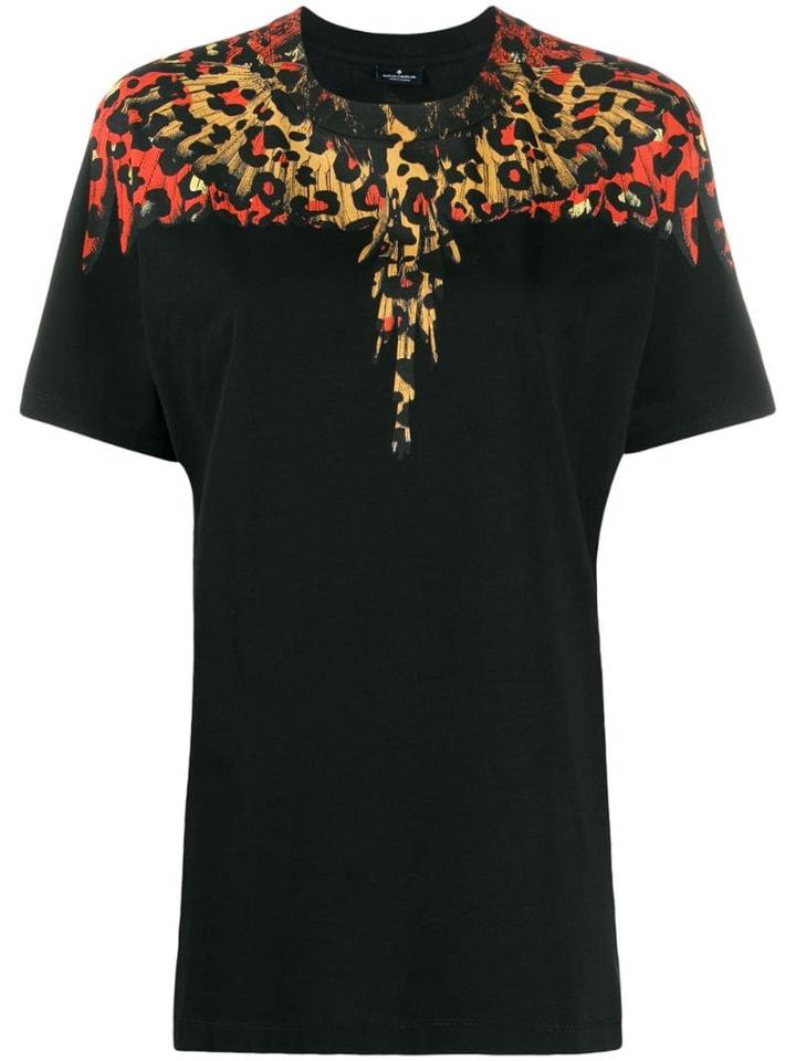 Marcelo Burlon County Of Milan Leopard Wings Print T-shirt - Black