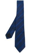Versace Classic Striped Tie - Blue