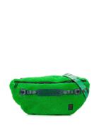 Off-white Furry Messenger Bag - Green