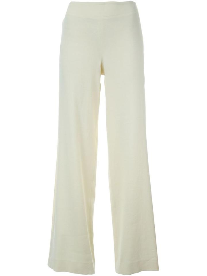 Helmut Lang Straight Leg Trousers, Women's, Size: 4, White, Ramie/spandex/elastane/viscose