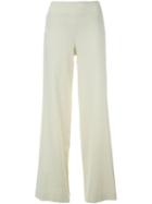 Helmut Lang Straight Leg Trousers, Women's, Size: 4, White, Ramie/spandex/elastane/viscose